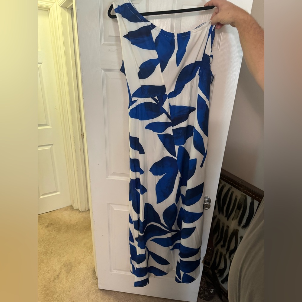 One shoulder maxi dress floral print
